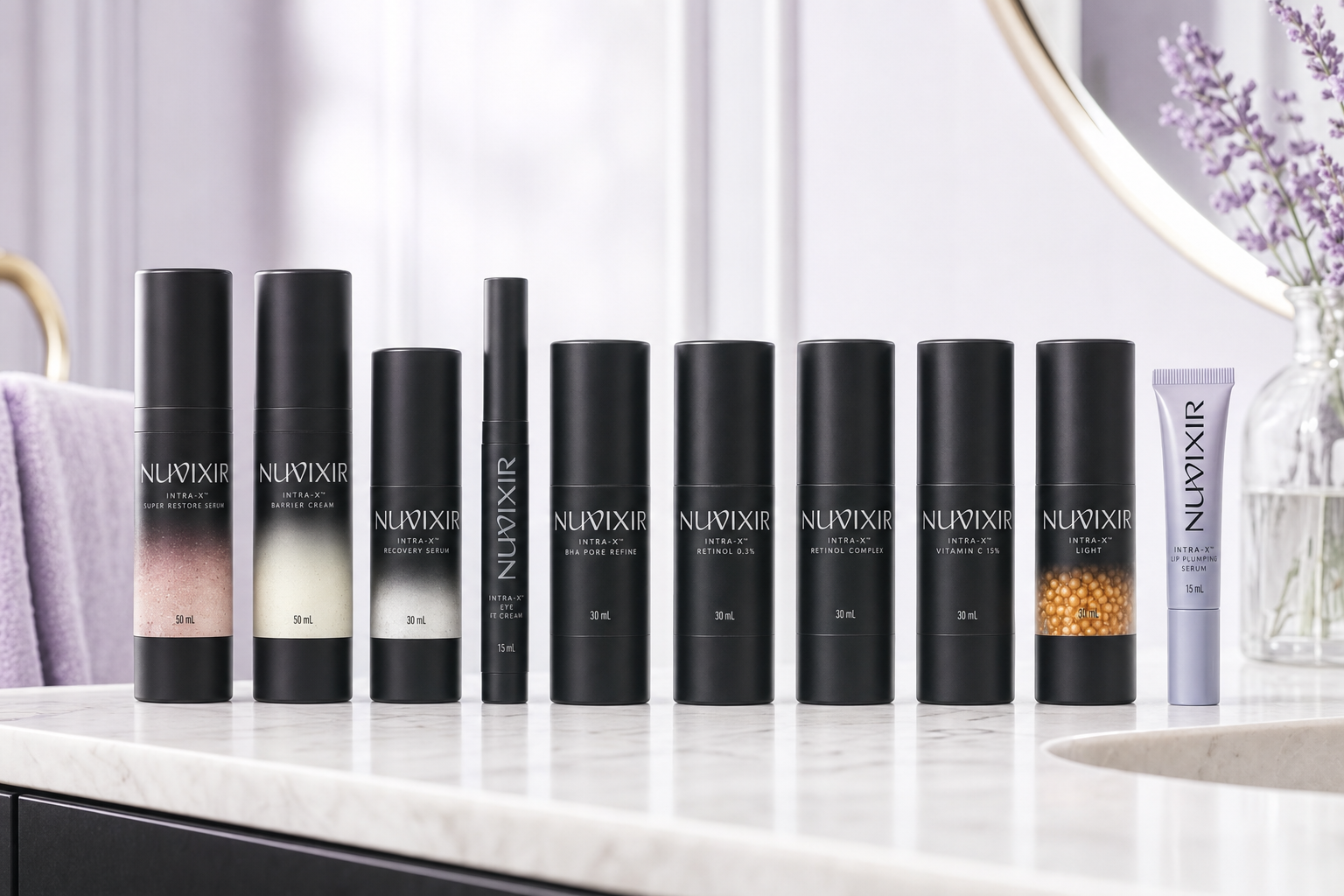 Nuvixir Intra-X collection on marble